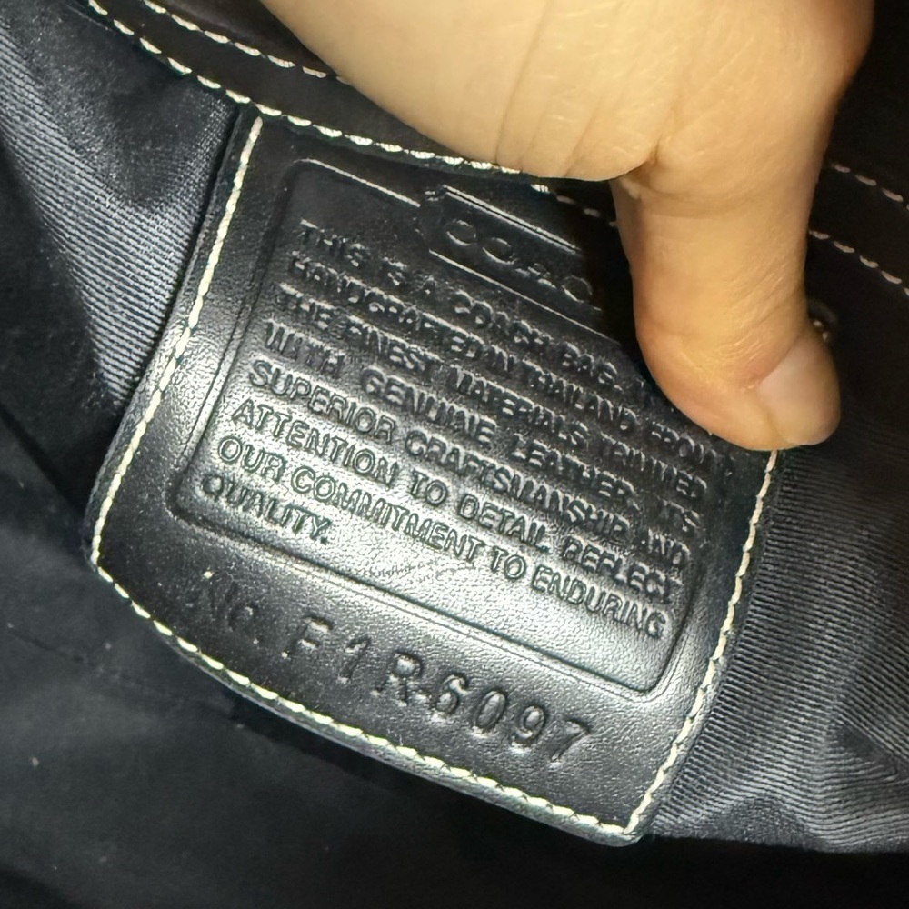 Coach Black Signature C Print Canvas Leather Satchel Bag - Picture 4 of 9